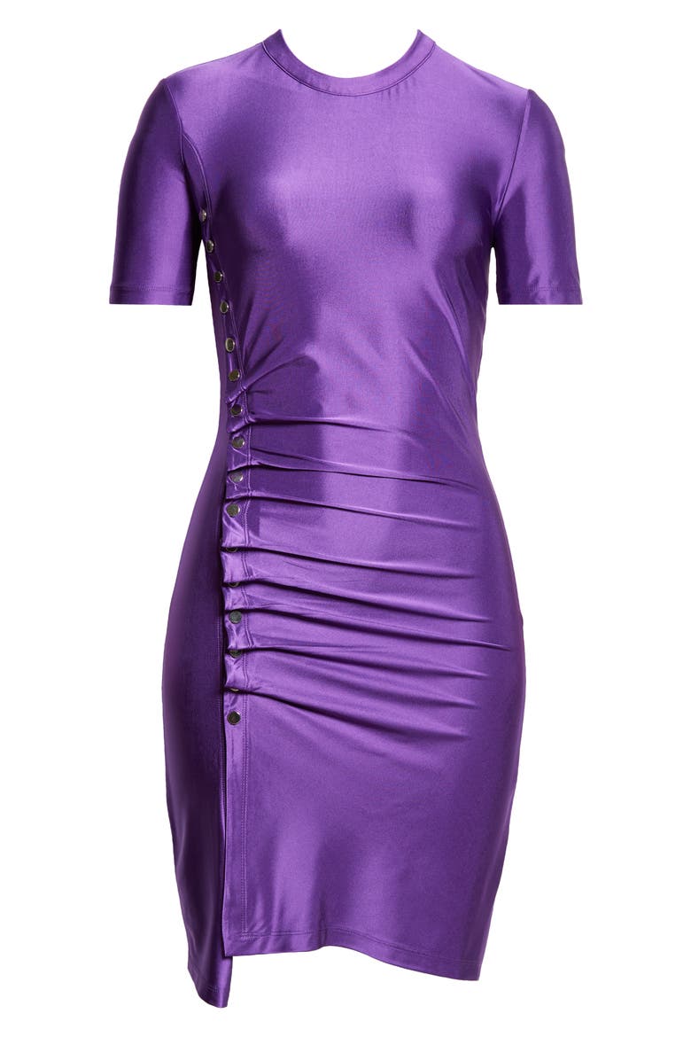 Drapé Pression Short Sleeve Minidress, Alternate, color, VIOLET