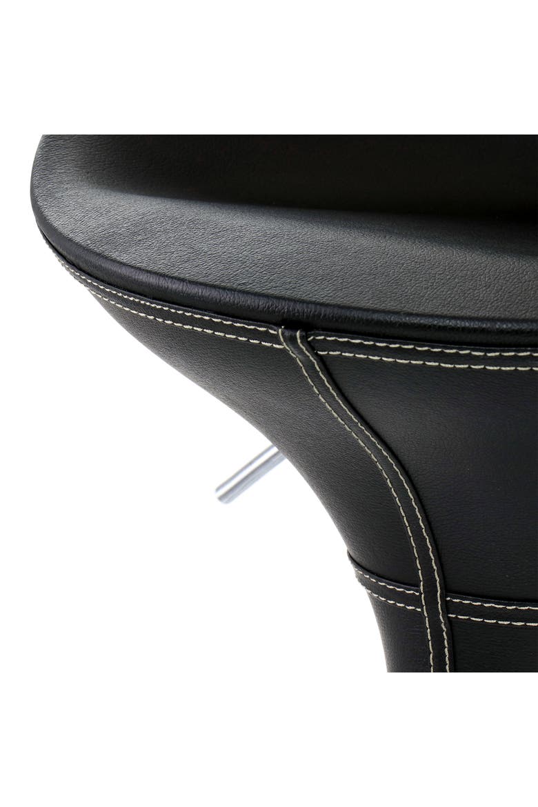 2 Piece Adjustable Plastic Bar Stool, Alternate, color, Black