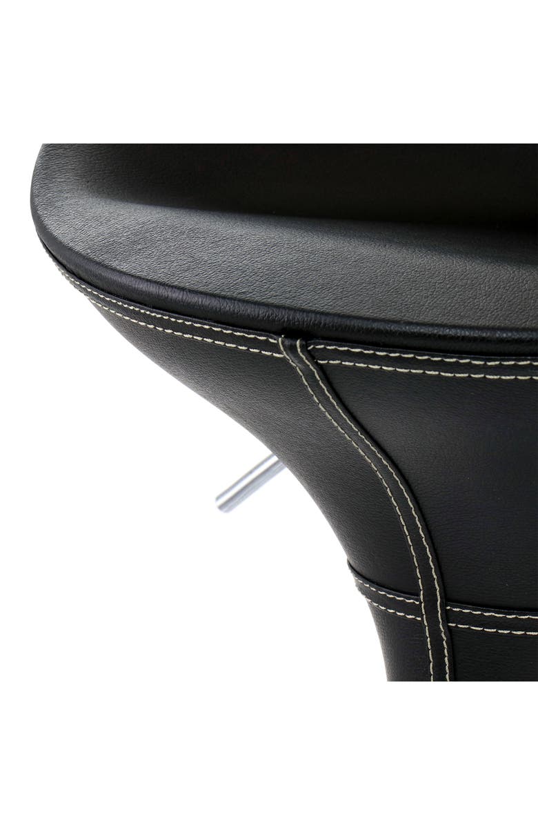 Elama 2 Piece Adjustable Plastic Bar Stool, Alternate, color, Black