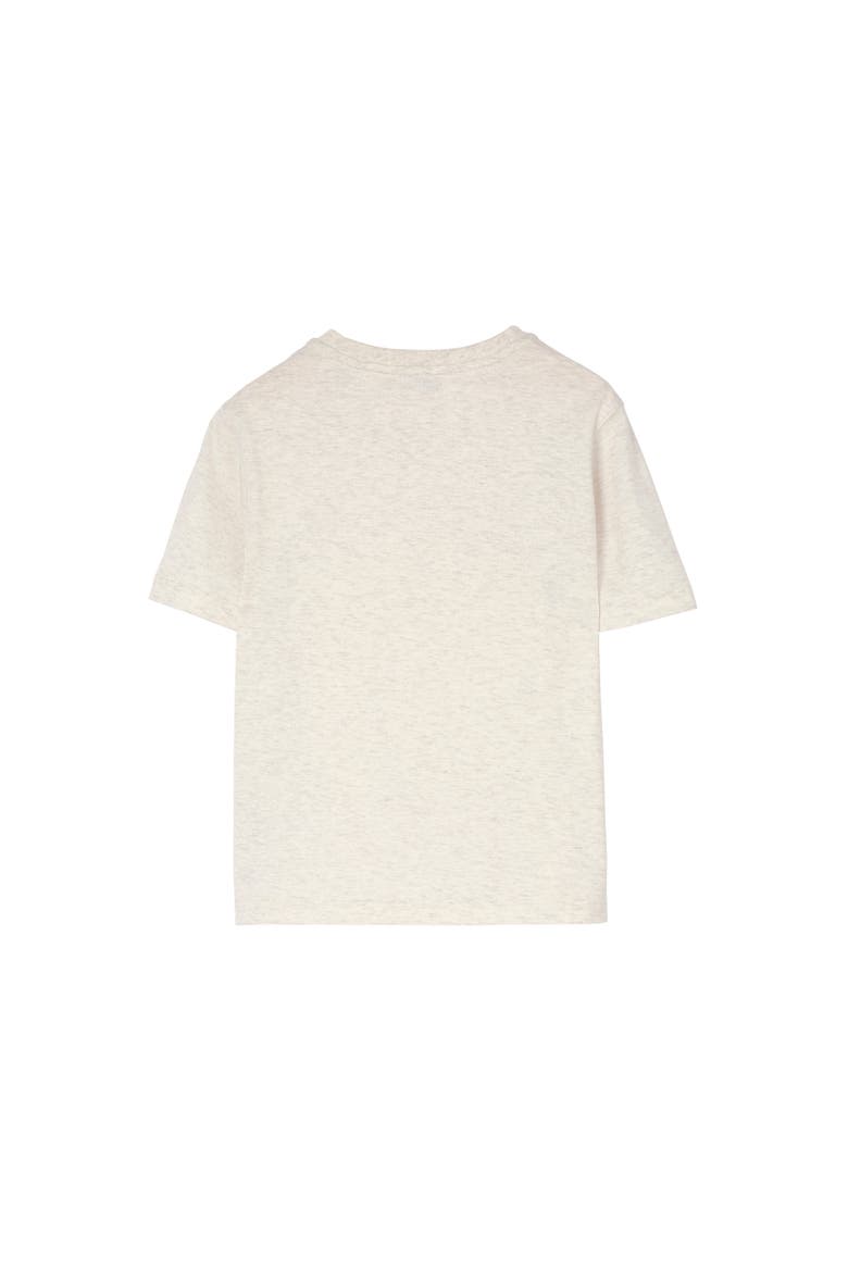 Check Knight Stamp Cotton T-shirt, Alternate, color, White melange