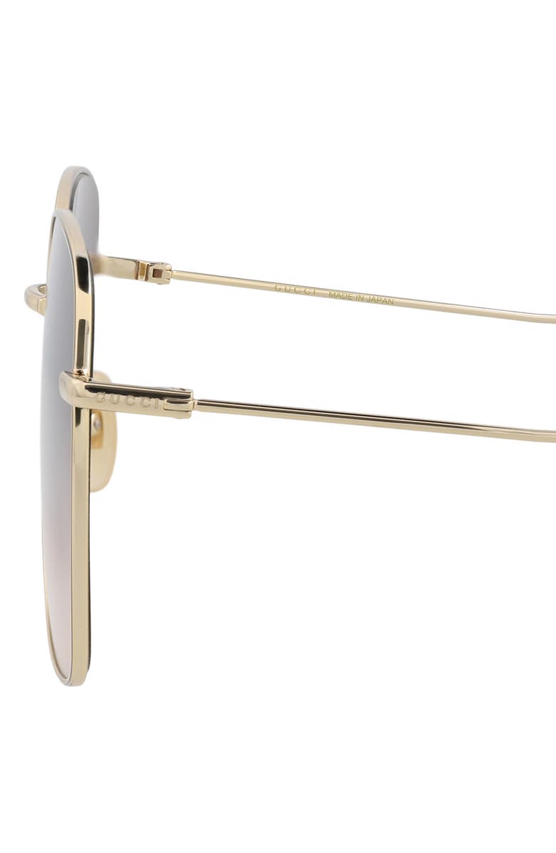 Gucci 59mm Oversize Square Sunglasses, Alternate, color, Gold Gold Red