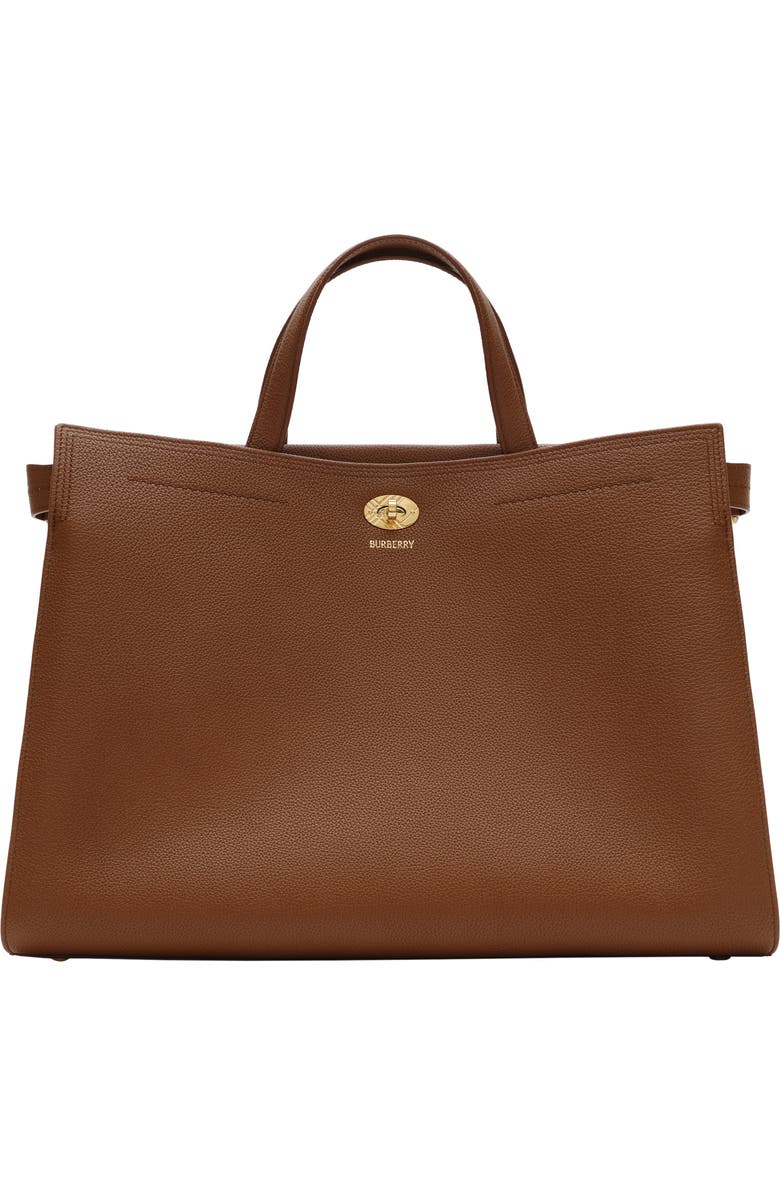 Burberry Medium Cotswolds Check Tote, Alternate, color, Hazel Brown