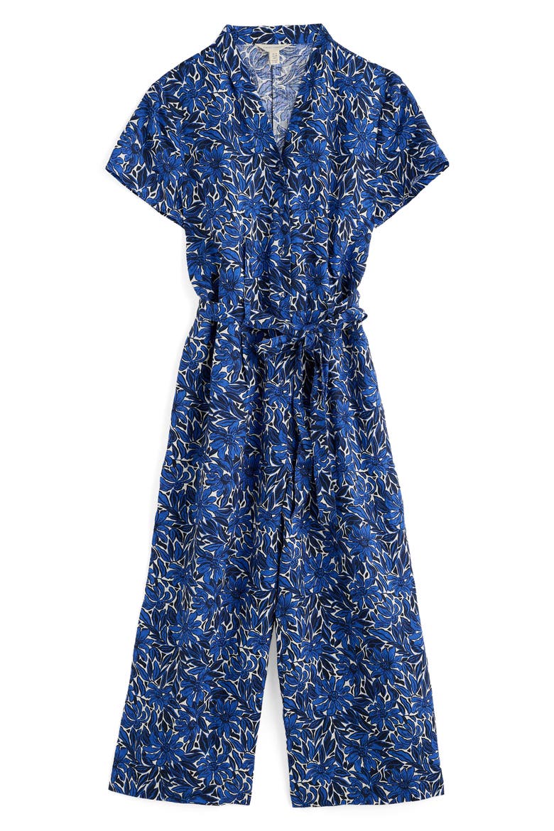 Treen Cove Linen Jumpsuit, Alternate, color, STREAM FLOWER BRIGHT MARINE