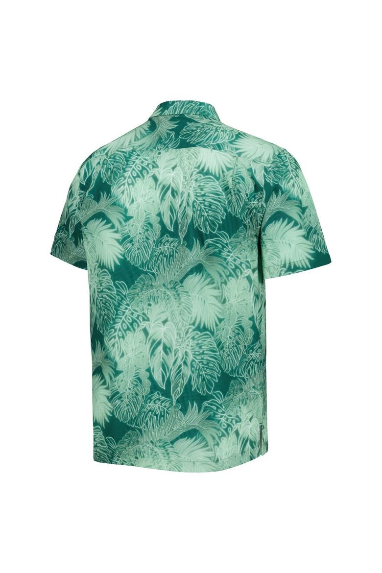 Men's Tommy Bahama Green Oakland Athletics Bahama Coast Luminescent Fronds IslandZone Button-Up Camp Shirt, Alternate, color, Green