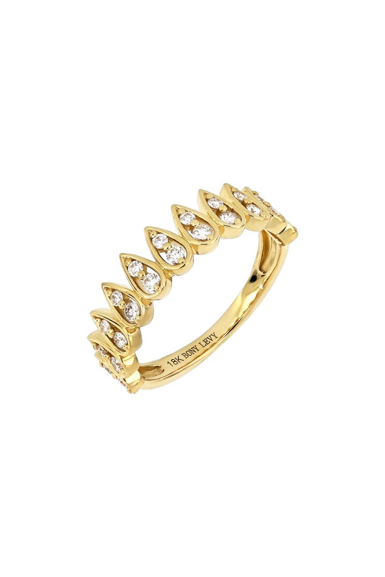 Diamond Pointed Ring (Nordstrom Exclusive), Main, color, 18KY