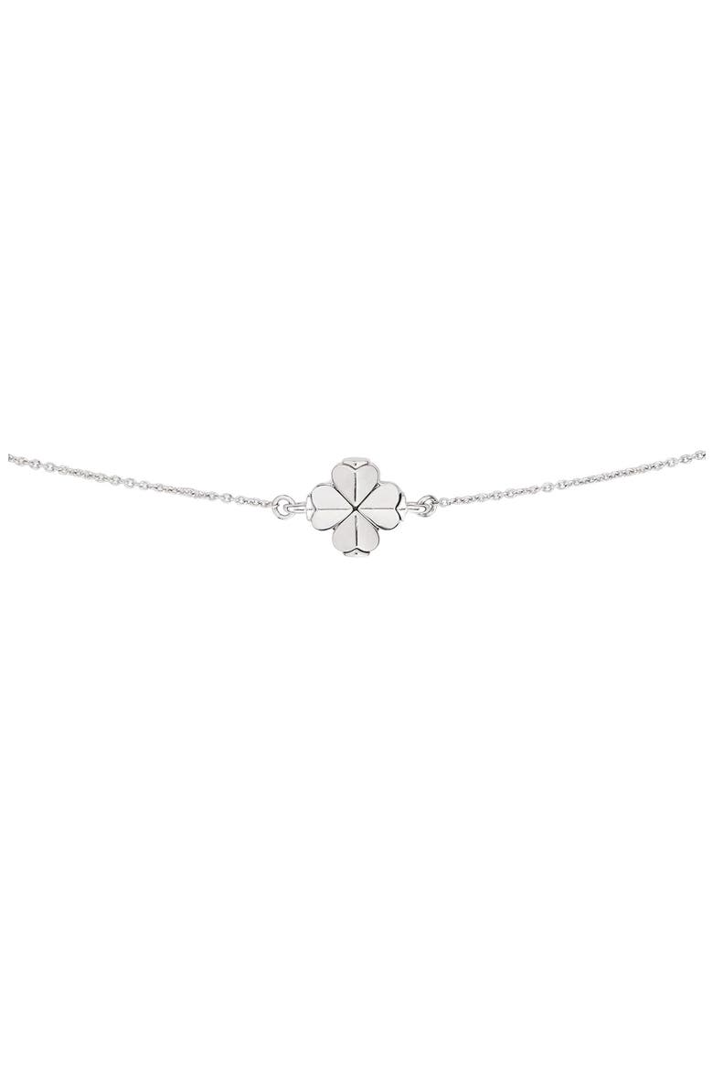 Spade Flower Chain Bracelet, Alternate, color, SILVER