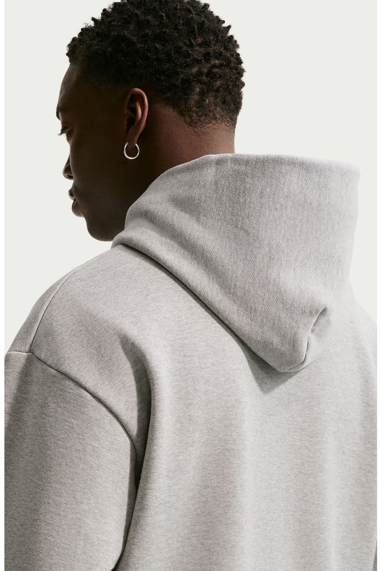 Solo Logo Fleece Hoodie, Alternate, color, DARK GREY HEATHER/ SAIL