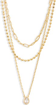 Nordstrom Demi Fine Dainty Layered Pendant Necklace