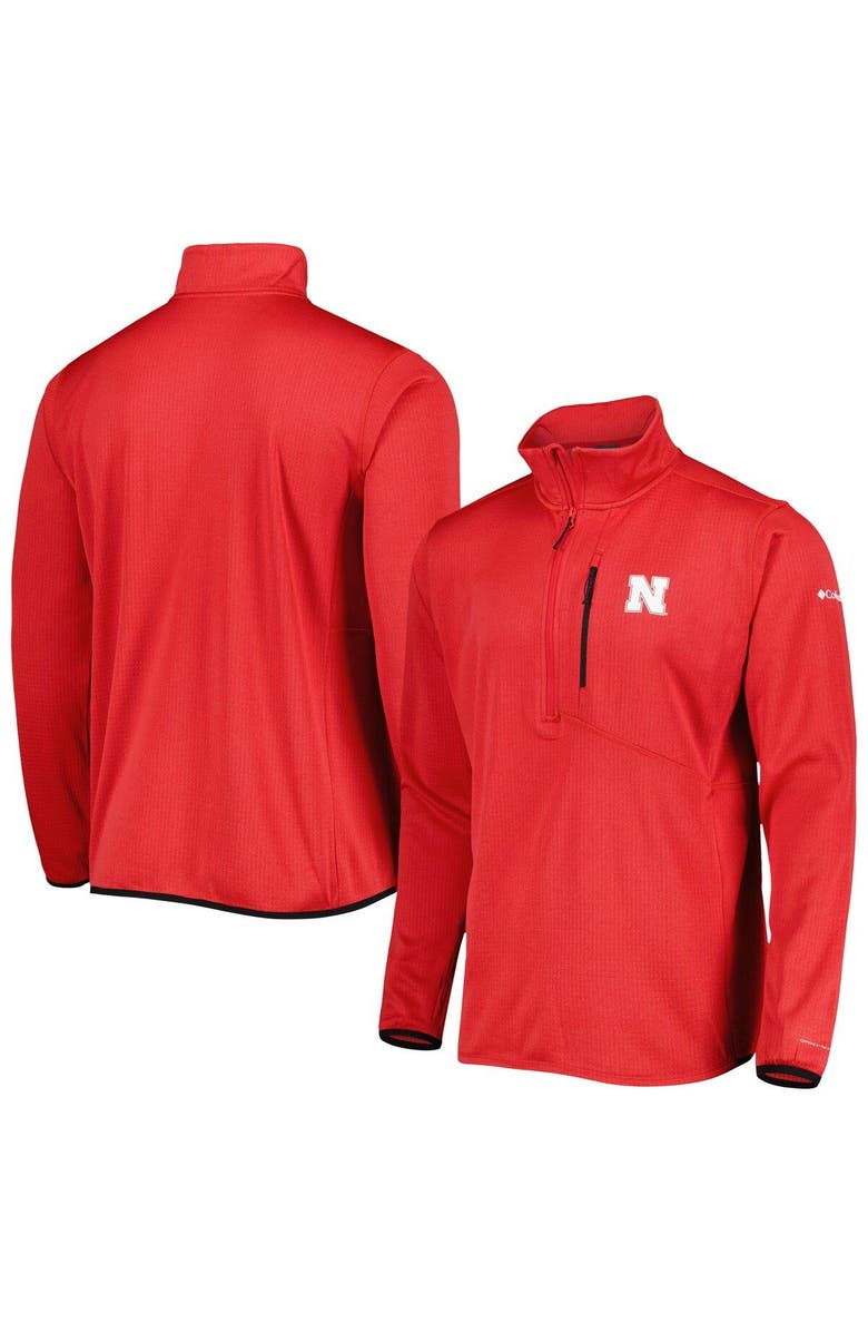 Columbia Men's Columbia Scarlet Nebraska Huskers Park View Omni-Wick Half-Zip Top, Main, color, Scarlet