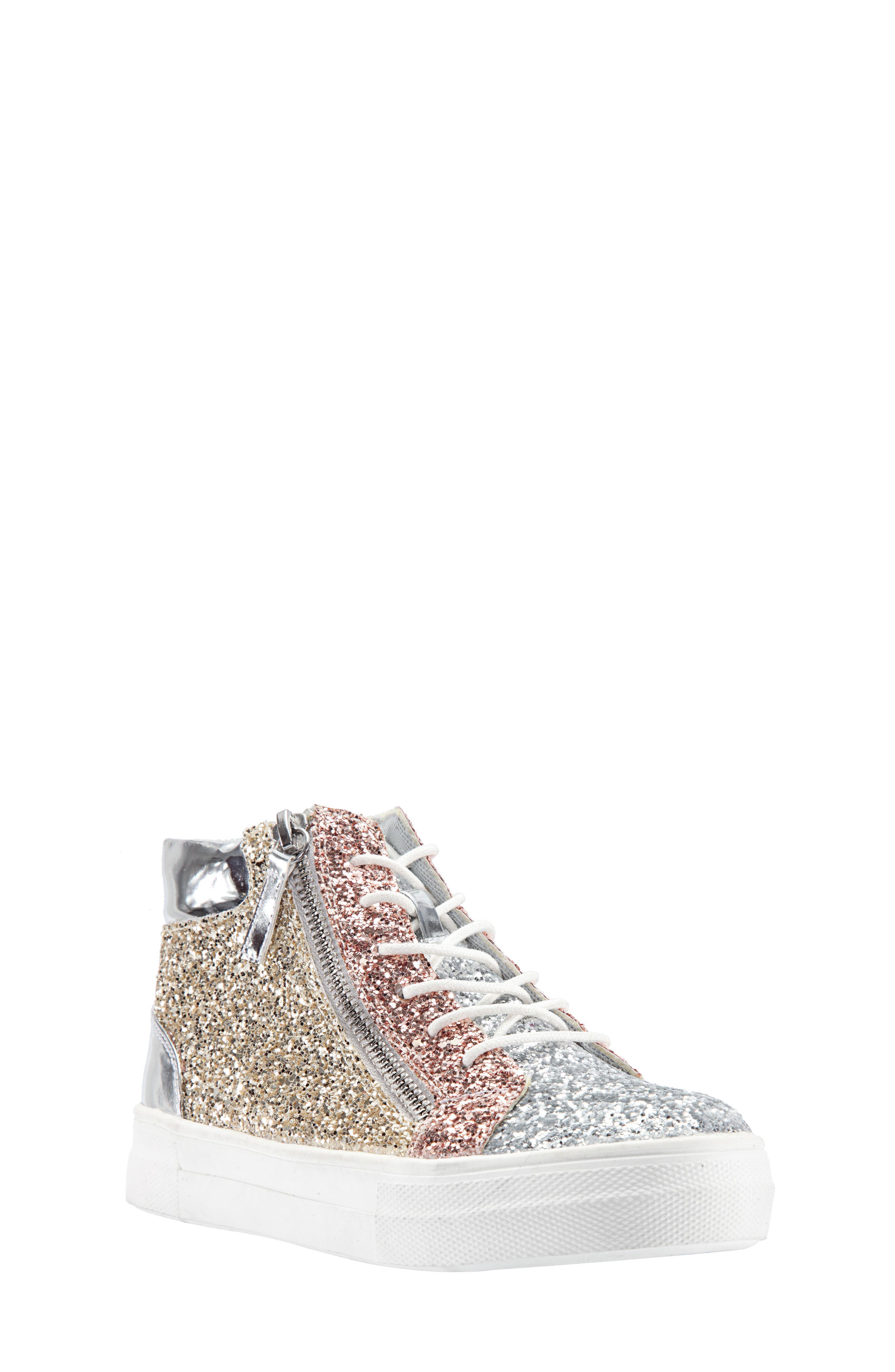 Nina Hylda Glitter High Top Sneaker, Main, color, 