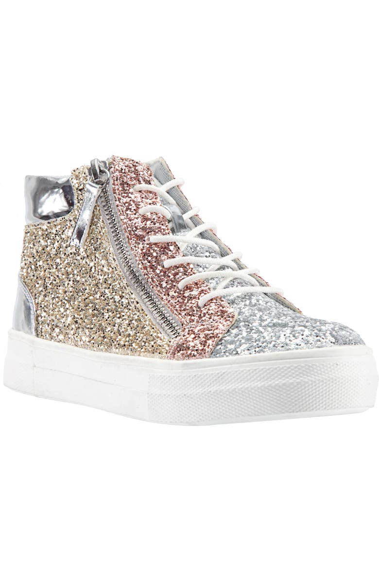 Nina Hylda Glitter High Top Sneaker, Main, color,