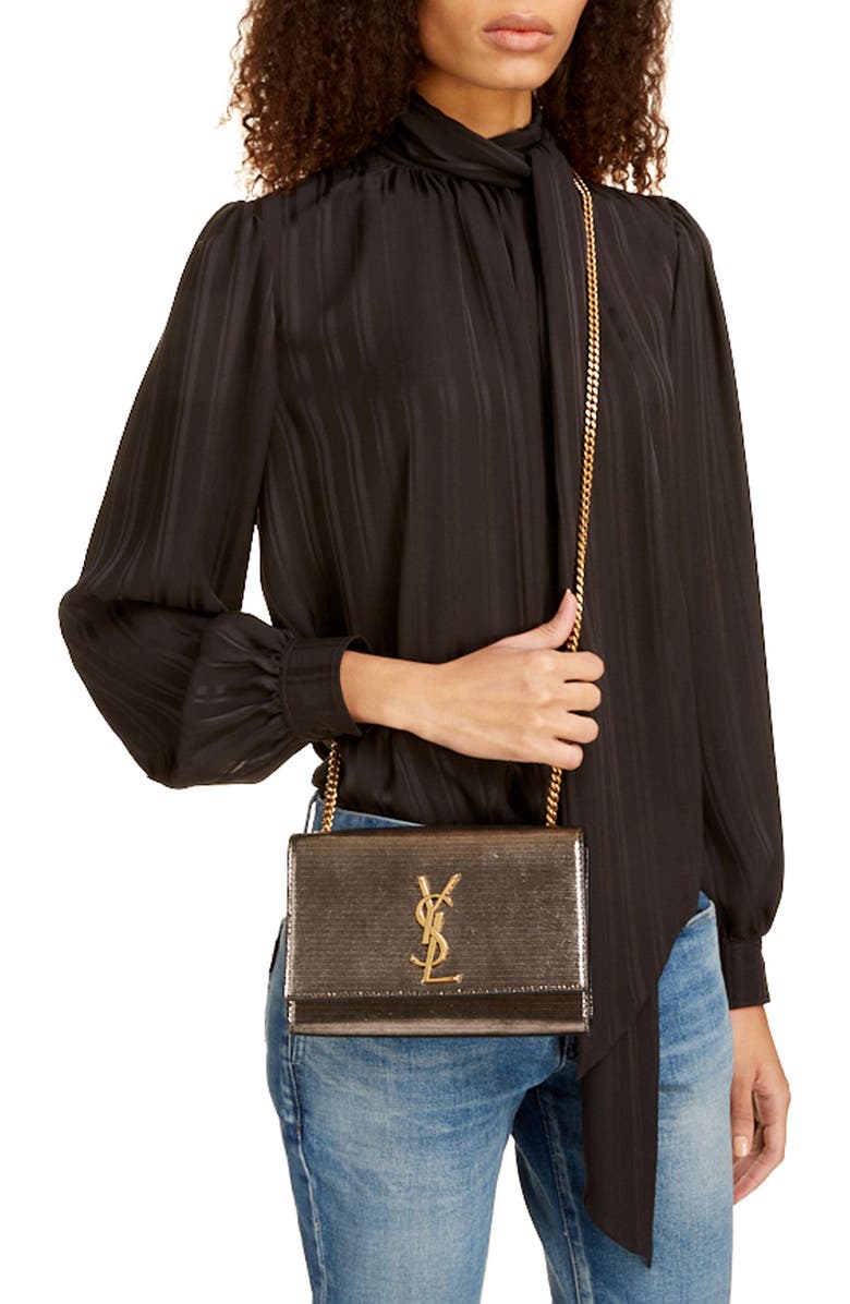 Saint Laurent Small Kate Lambskin Chain Crossbody Bag, Alternate, color,