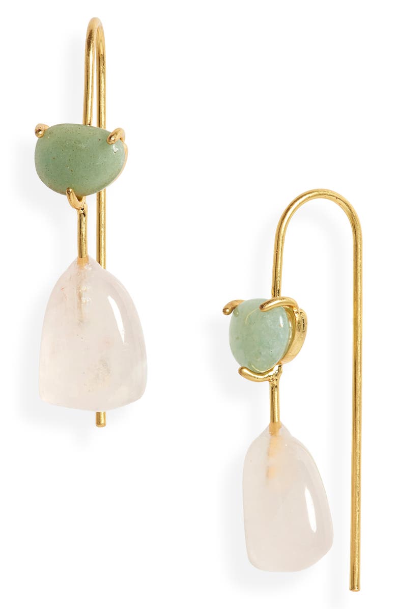 Madewell Stone Collection Threader Earrings, Main, color, 