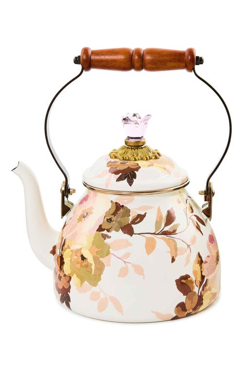 Mackenzie-childs Mackenzie Childs Wild Rose Enameled Steel 2-quart Tea Kettle In Multi
