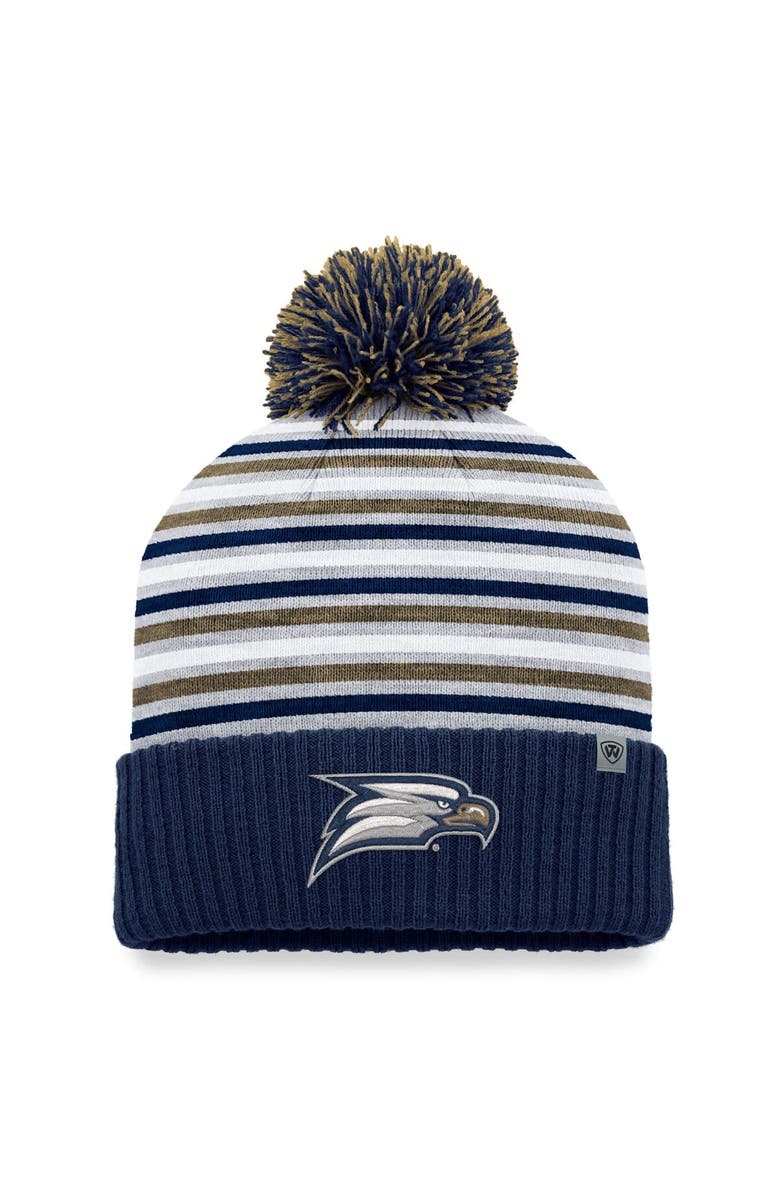 TOP OF THE WORLD Men's Top of the World  Navy Georgia Southern Eagles Dash Cuffed Knit Hat with Pom, Main, color, 