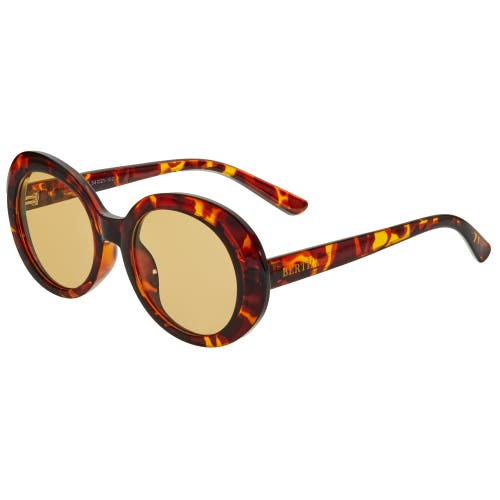 Bertha Annie Polarized Sunglasses In Tortoise/amber