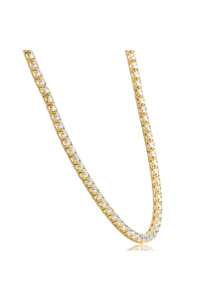 29 Ct Diamond Tennis Necklace 14K Gold 15" Lab Grown, Alternate, color, 14k Yellow Gold