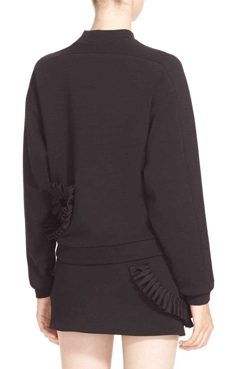 Caitlin Price Pleat Detail Merino Wool Sweatshirt, Alternate, color, 