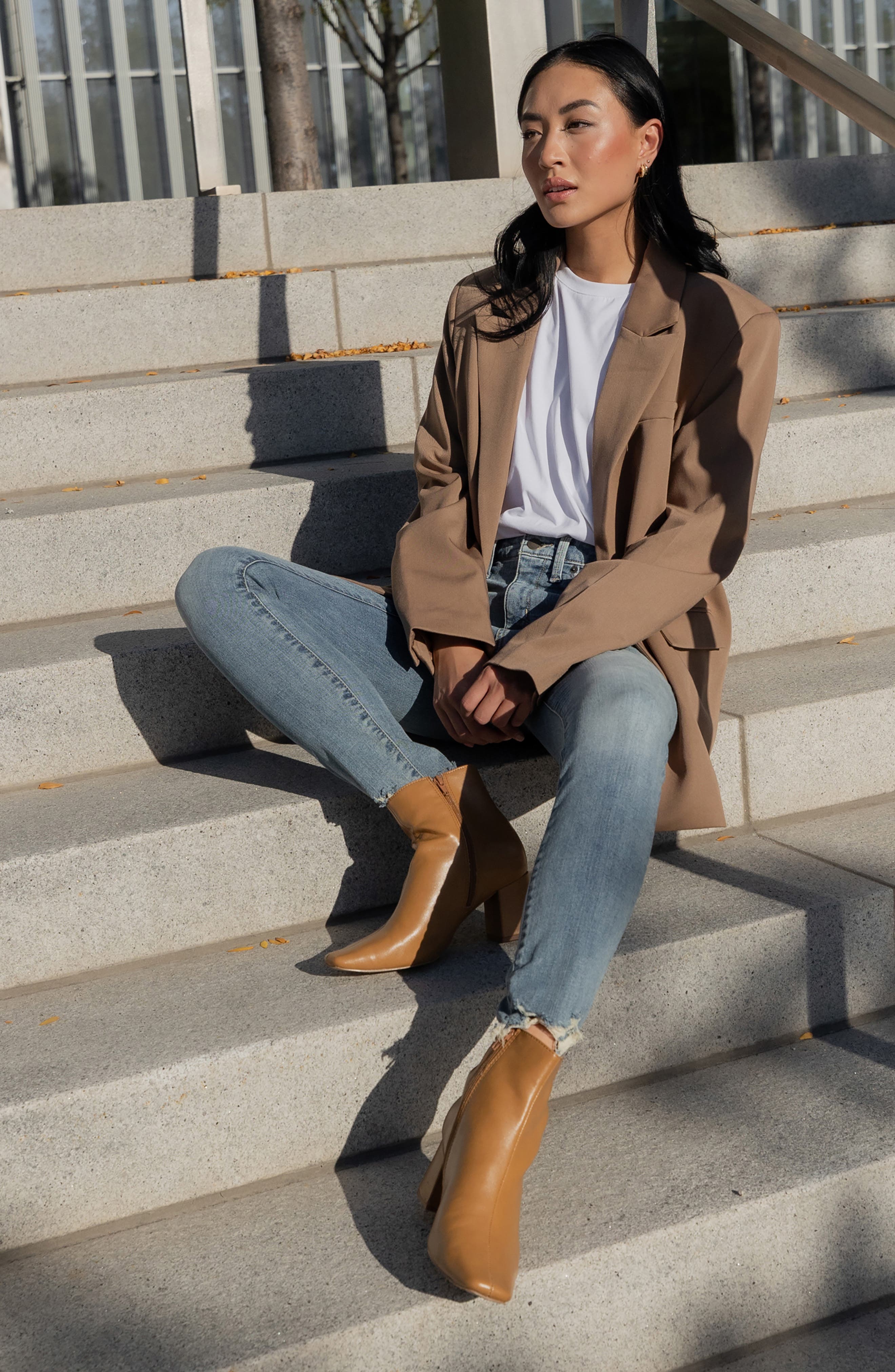 Journee Collection Haylinn Vegan Leather Bootie, Alternate, color, Black