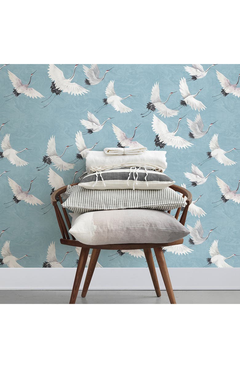 Wallpops Halcyon Blue Peel & Stick Wallpaper, Alternate, color, Blue