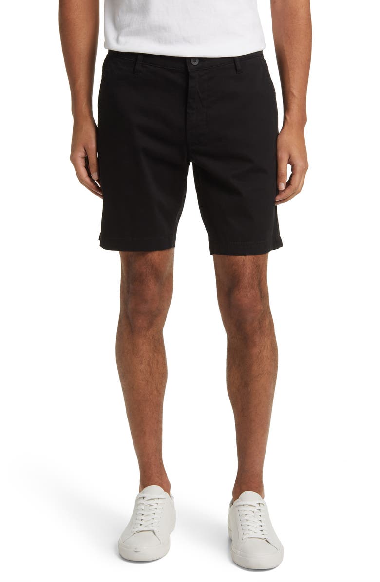 AG Wanderer 8.5-Inch Stretch Cotton Chino Shorts, Main, color, Pure Black