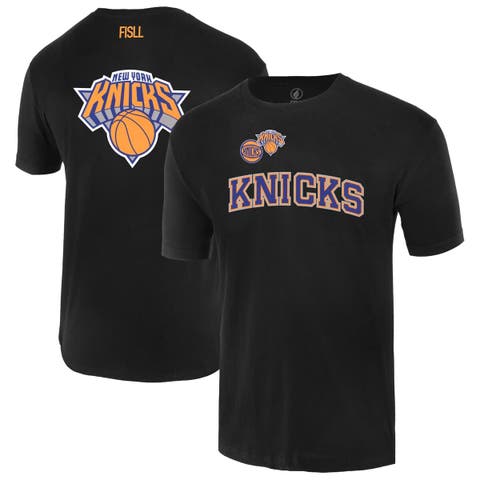 Unisex FISLL  Black New York Knicks Oversize Logo T-Shirt