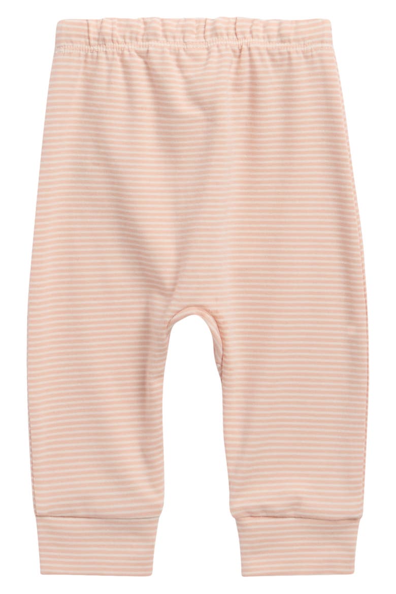 Kids' Stripe Organic Cotton Drawstring Pants, Alternate, color, MELON