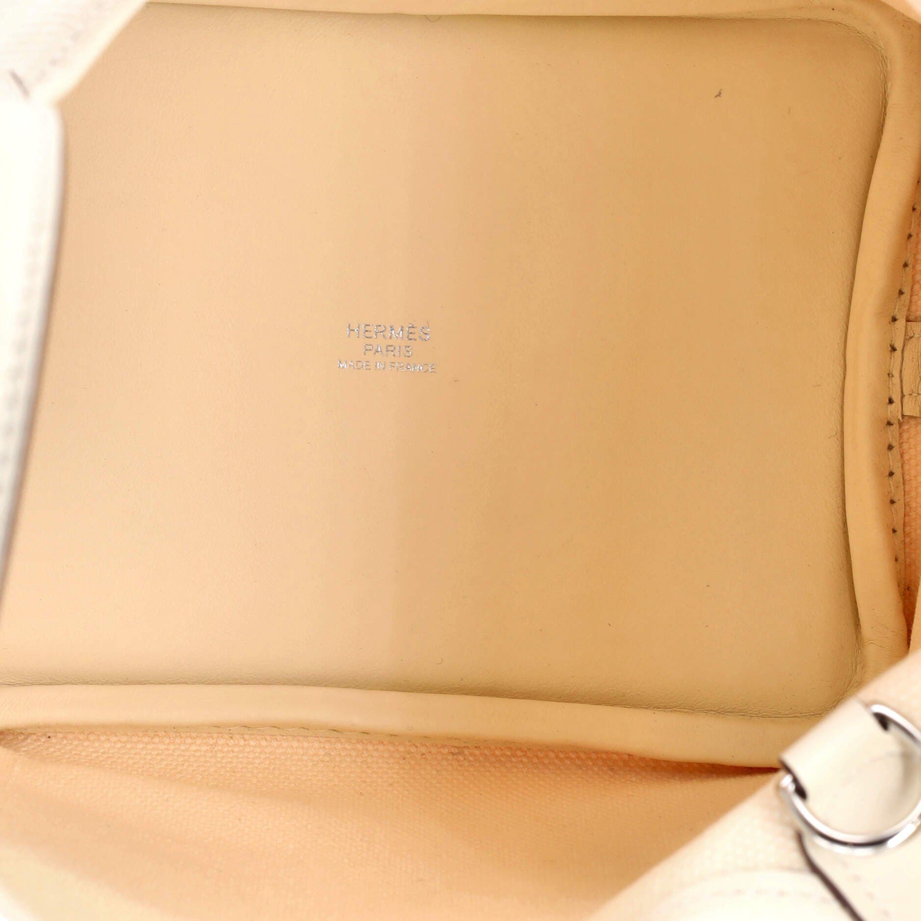 Pre-Owned Hermes Cargo Picotin Lock Bag Canvas and Swift PM, Alternate, color, 