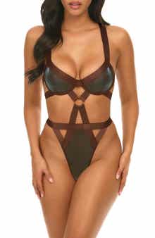 Oh La La Cheri Jade Strappy Thong Teddy