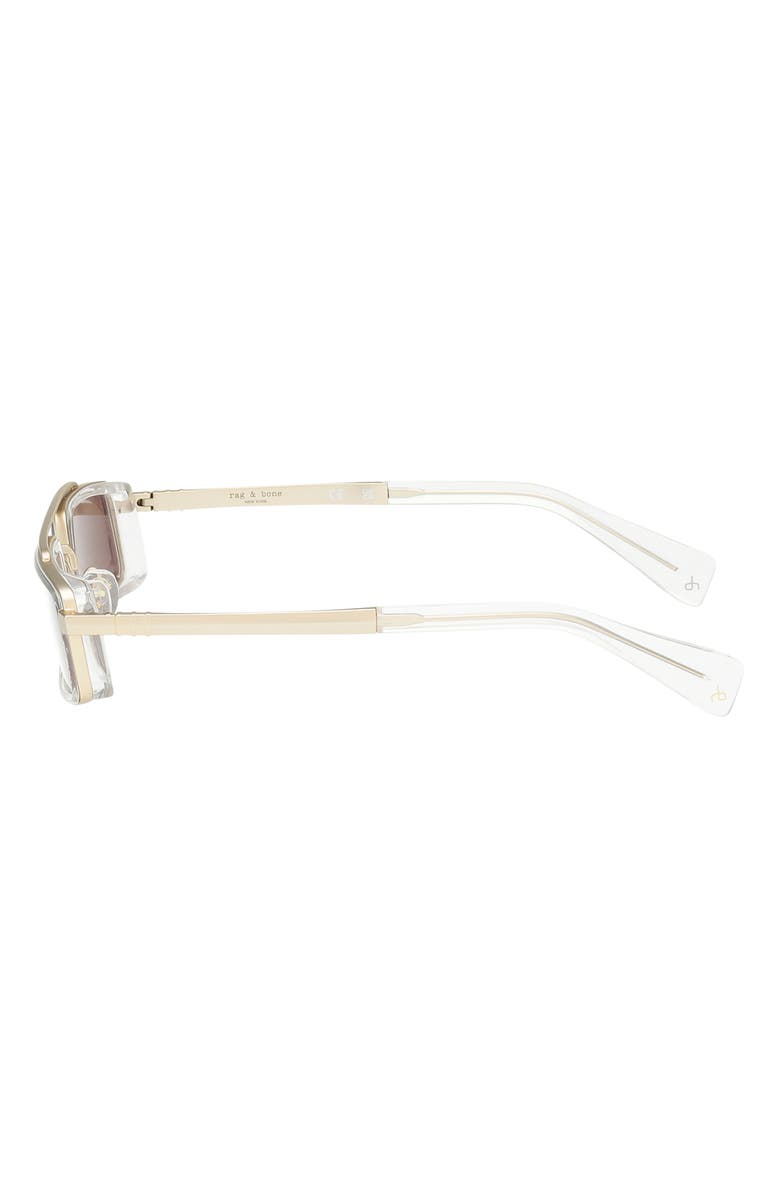 rag & bone 52mm Navigator Sunglasses, Alternate, color, Gold / Crystal Clear / Brown