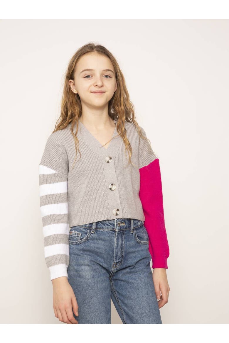 Ava Color Block Hoodie, Main, color, PINK MULTI