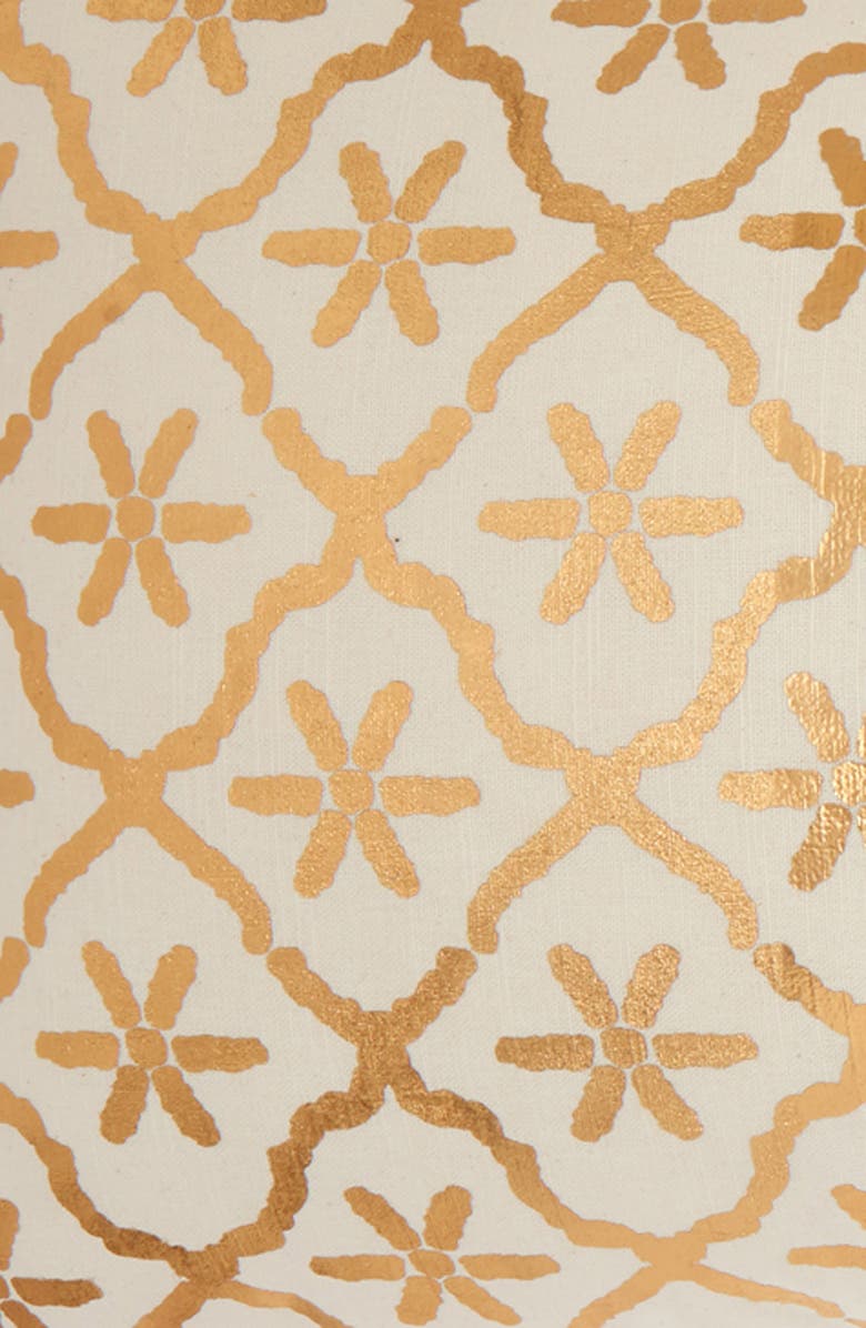 Anthropologie Home Feze Metallic Print Tassel Accent Pillow, Alternate, color, 