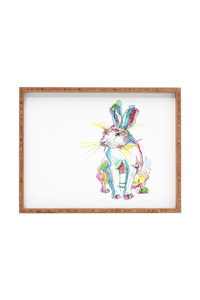 Rectangle Kitchen Ideas Deny Designs Casey Rogers Multi-Color Hare Rectangular Bamboo Tray ...