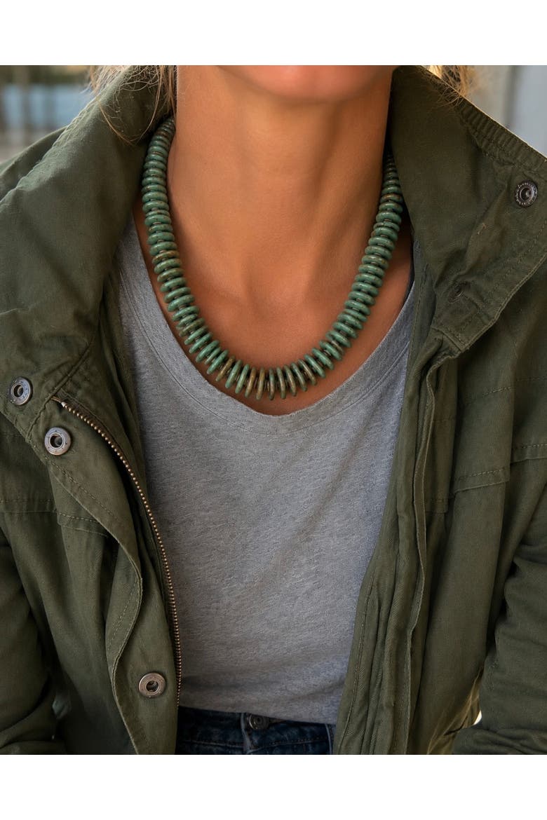 Coast of Spain Necklace, Alternate, color, Green