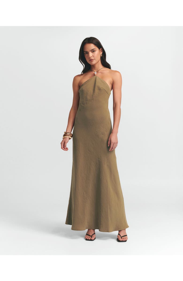 ST MRLO Anais Slip Dress, Alternate, color, Taupe