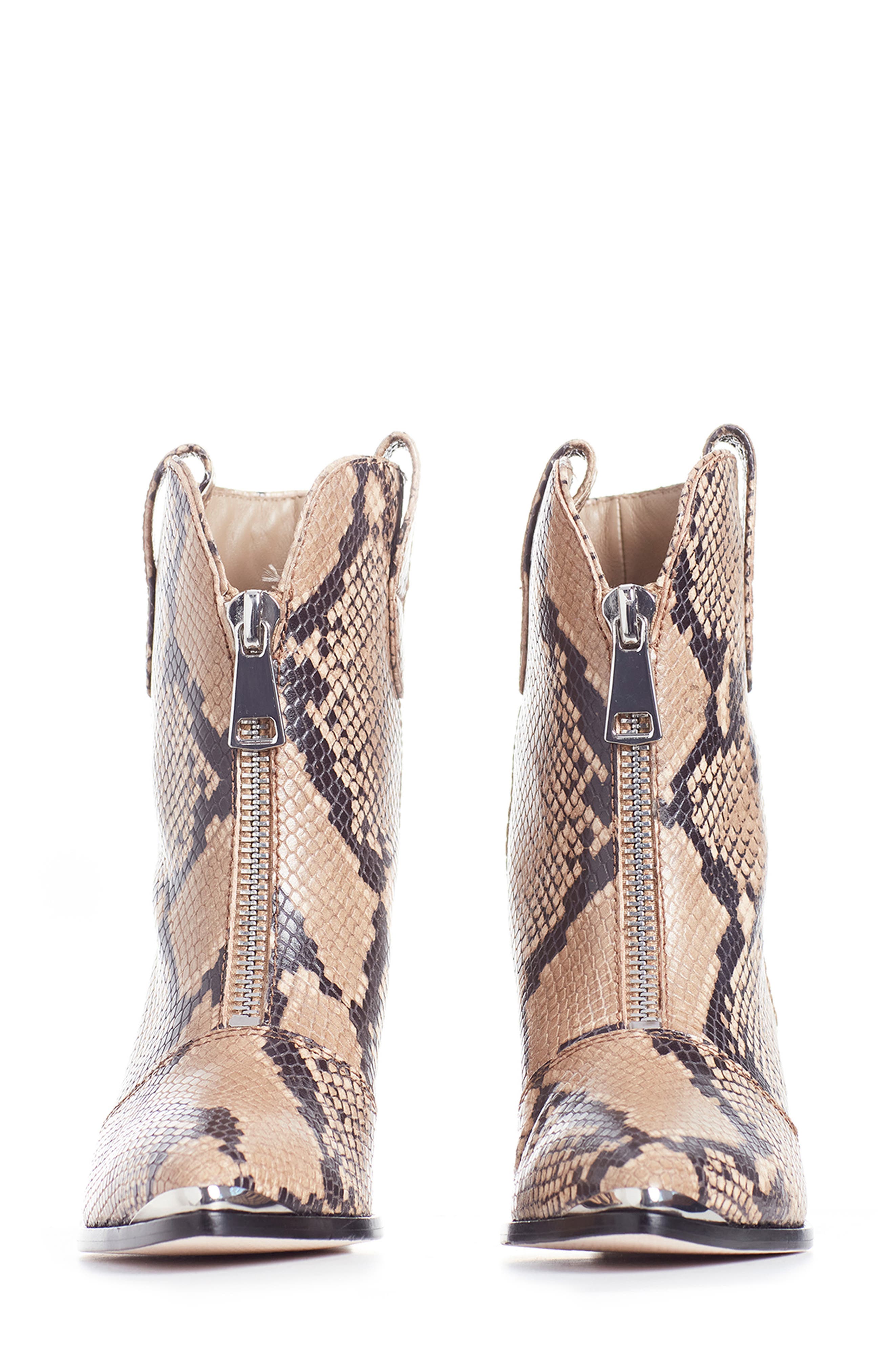 Piper Snakeskin Embossed Western Boot, Alternate, color, TAUPE MLTI