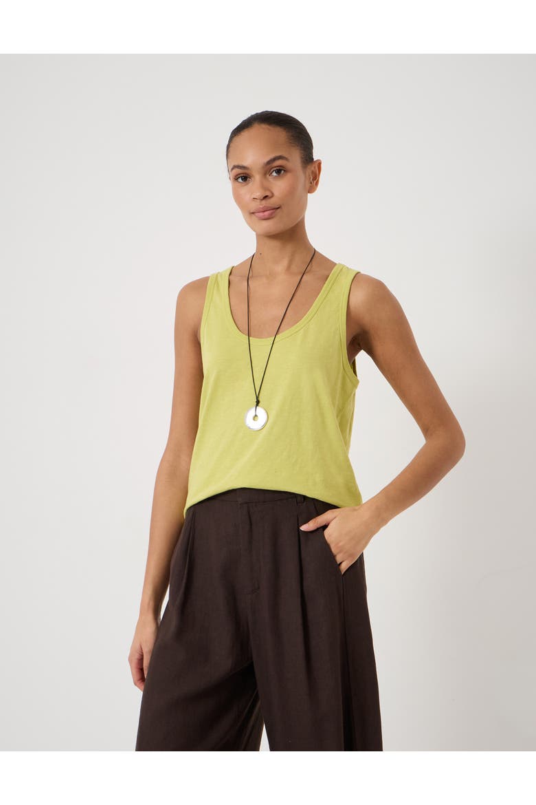 Scoop Neck Tank Top, Main, color, Soft Lime Green