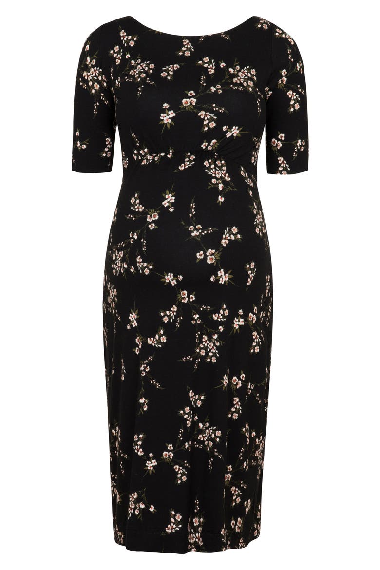 Tiffany Rose Anna Maternity Shift Dress, Alternate, color, NIGHT BLOSSOM