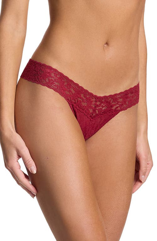 Hanky Panky Signature Lace Low Rise Thong In Red