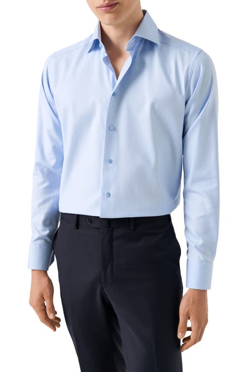 Slim Fit Cotton Twill Dress Shirt