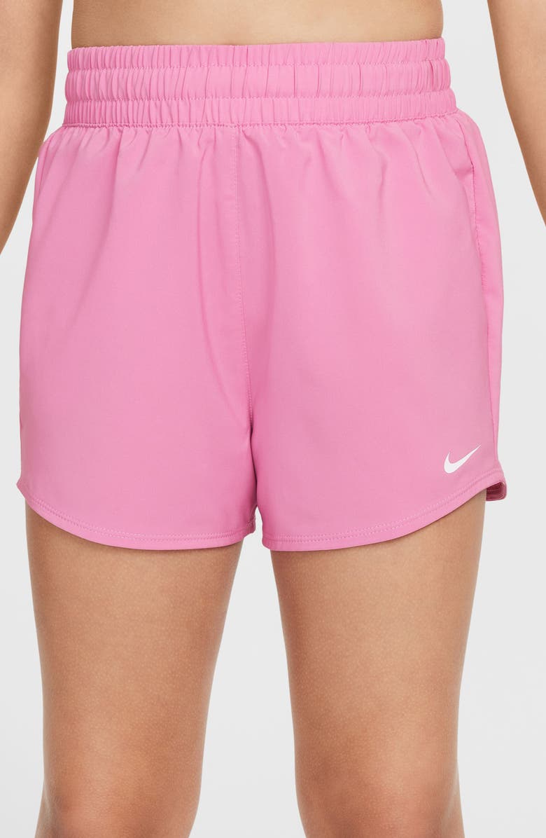 Nike Kids' Dri-FIT One Training Shorts, Alternate, color, Magic Flamingo/ White