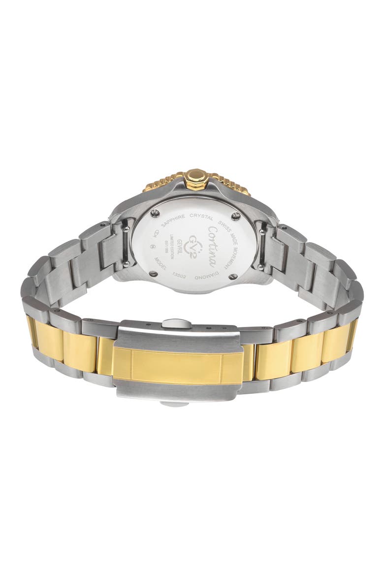 Cortina Mother-of-Pearl Diamond Two-Tone Bracelet Watch, 30mm - 0.144ct., Alternate, color, TWO TONE IPYGSS
