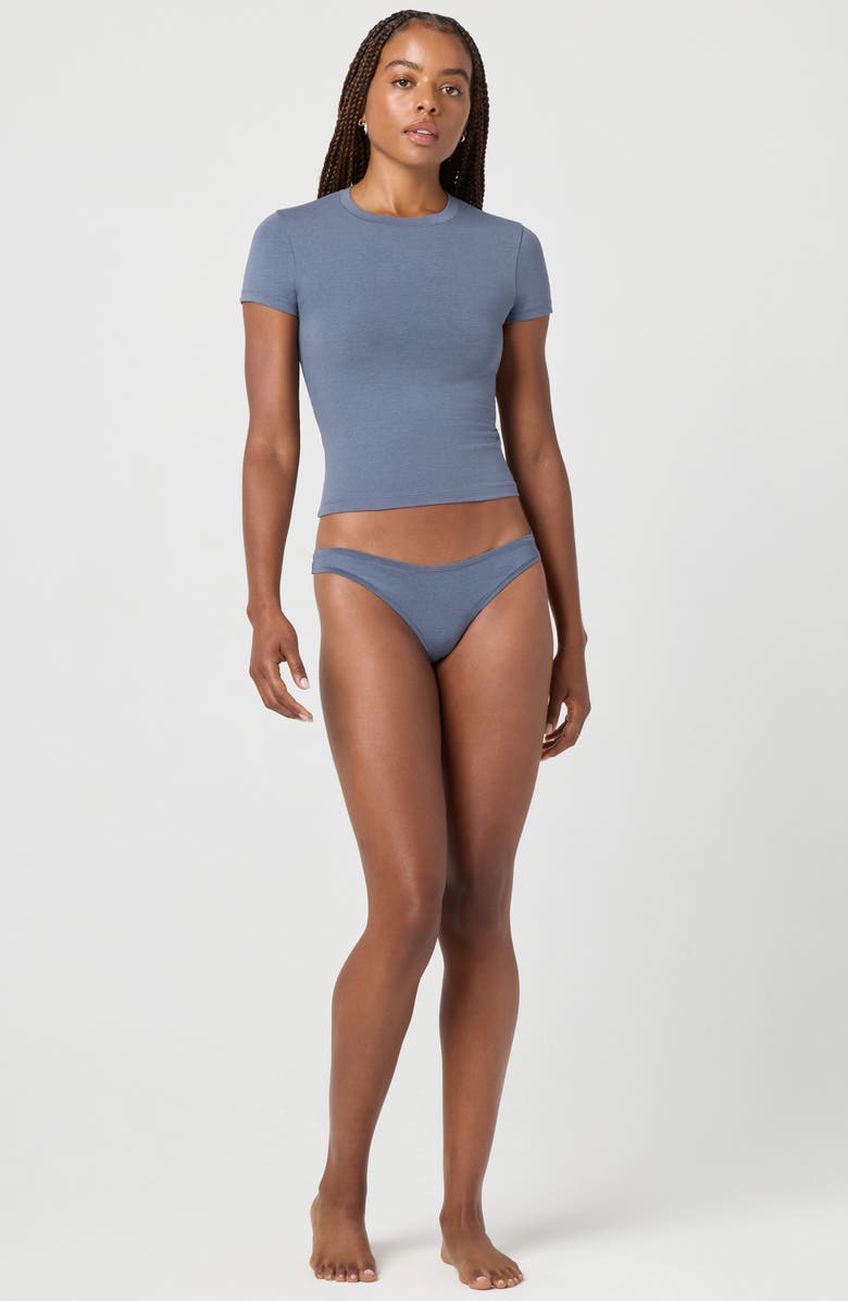 Florence by Mills Cotton Blend Thong, Alternate, color, Grisaille