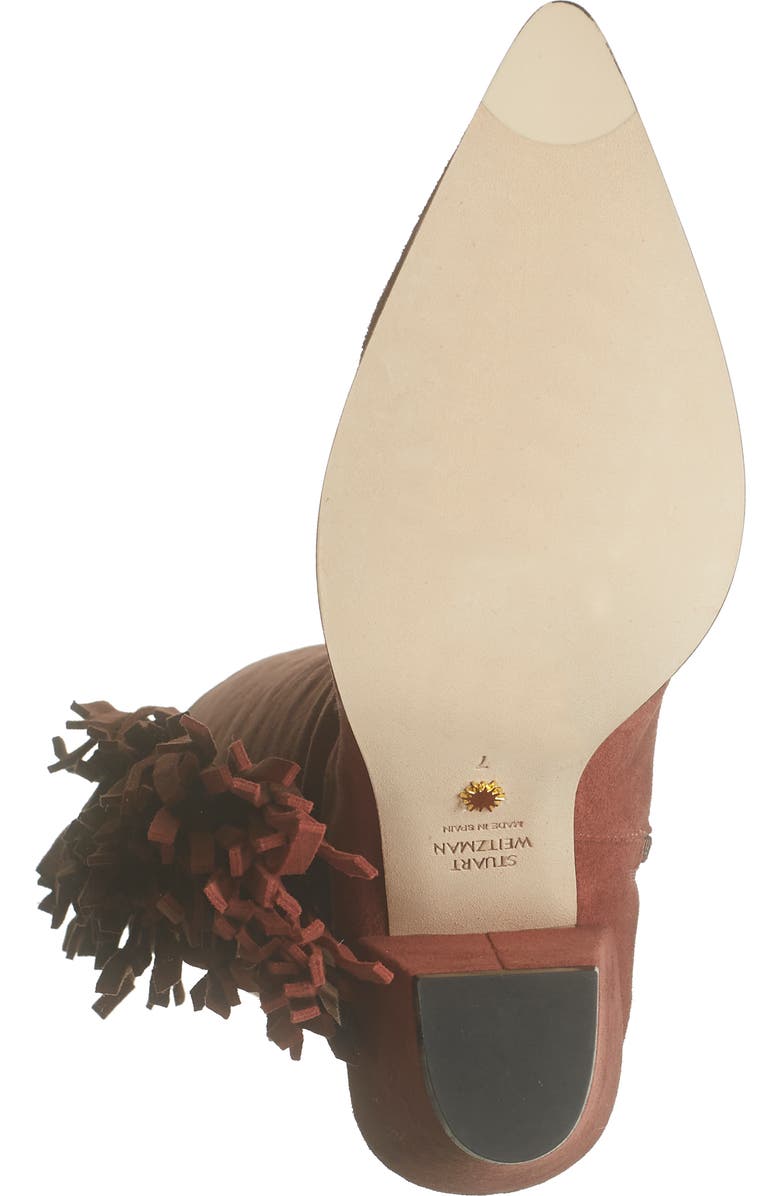 Stuart Weitzman Kenley Fringe Boot, Alternate, color, Cardamom