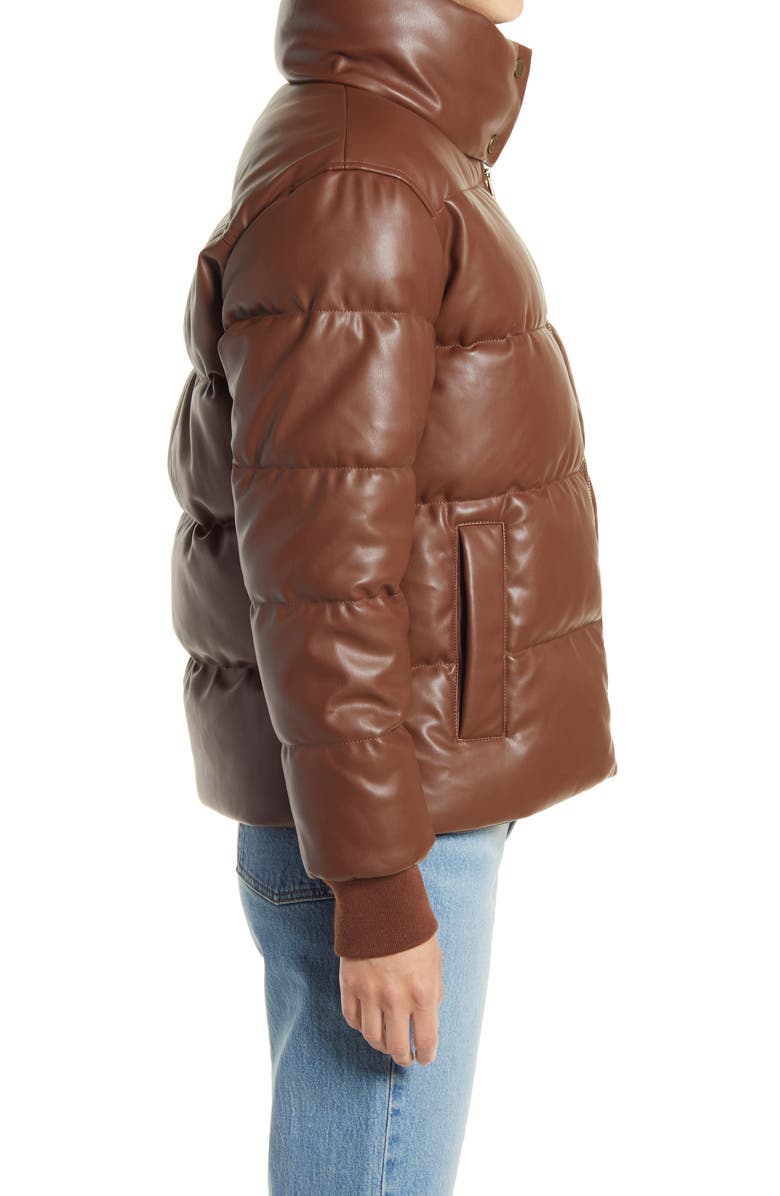 Sam Edelman Faux Leather Puffer Jacket, Alternate, color, 