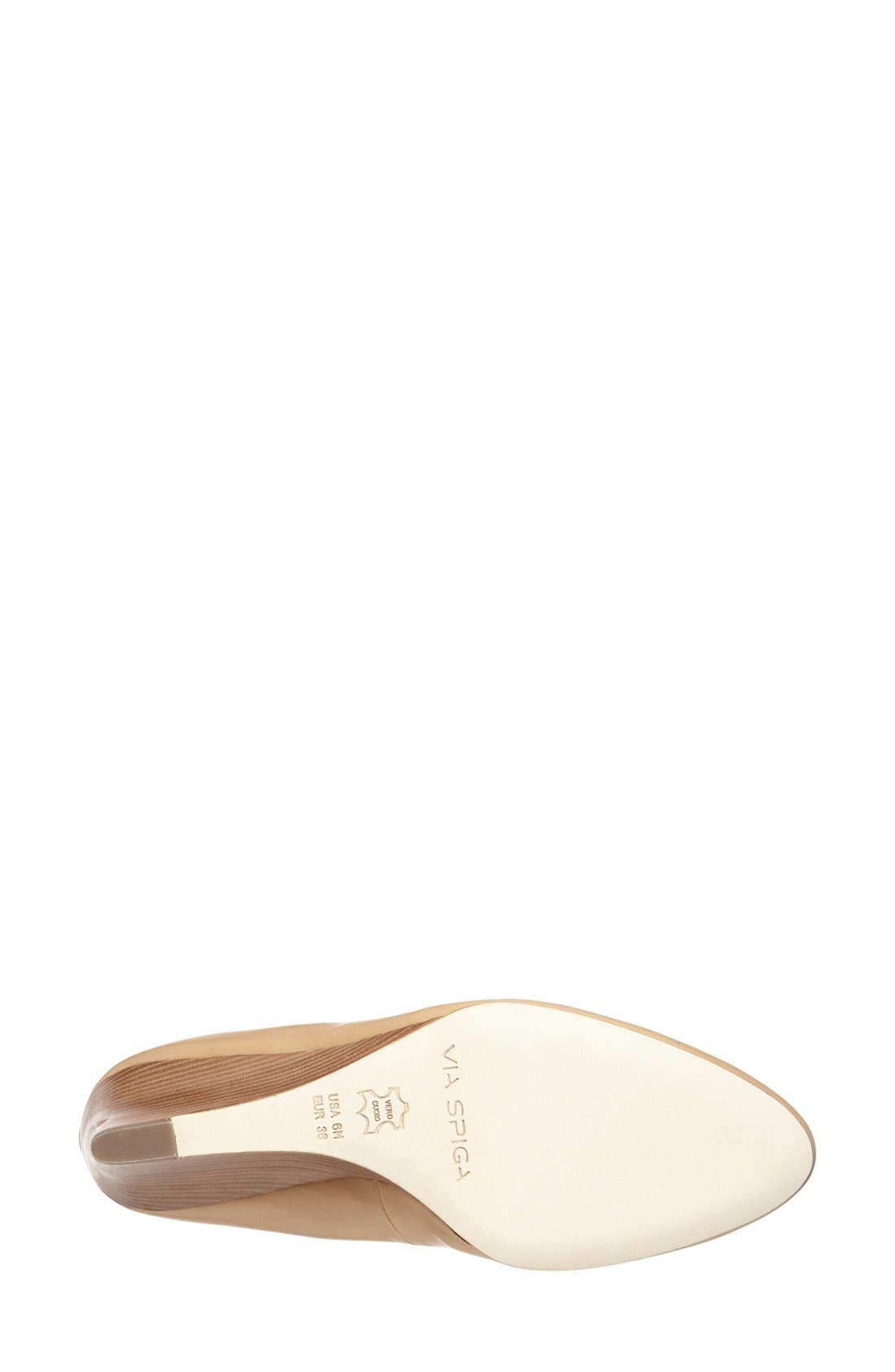 'Pamina' Wedge Pump, Alternate, color, NUDE/ NUDE PATENT