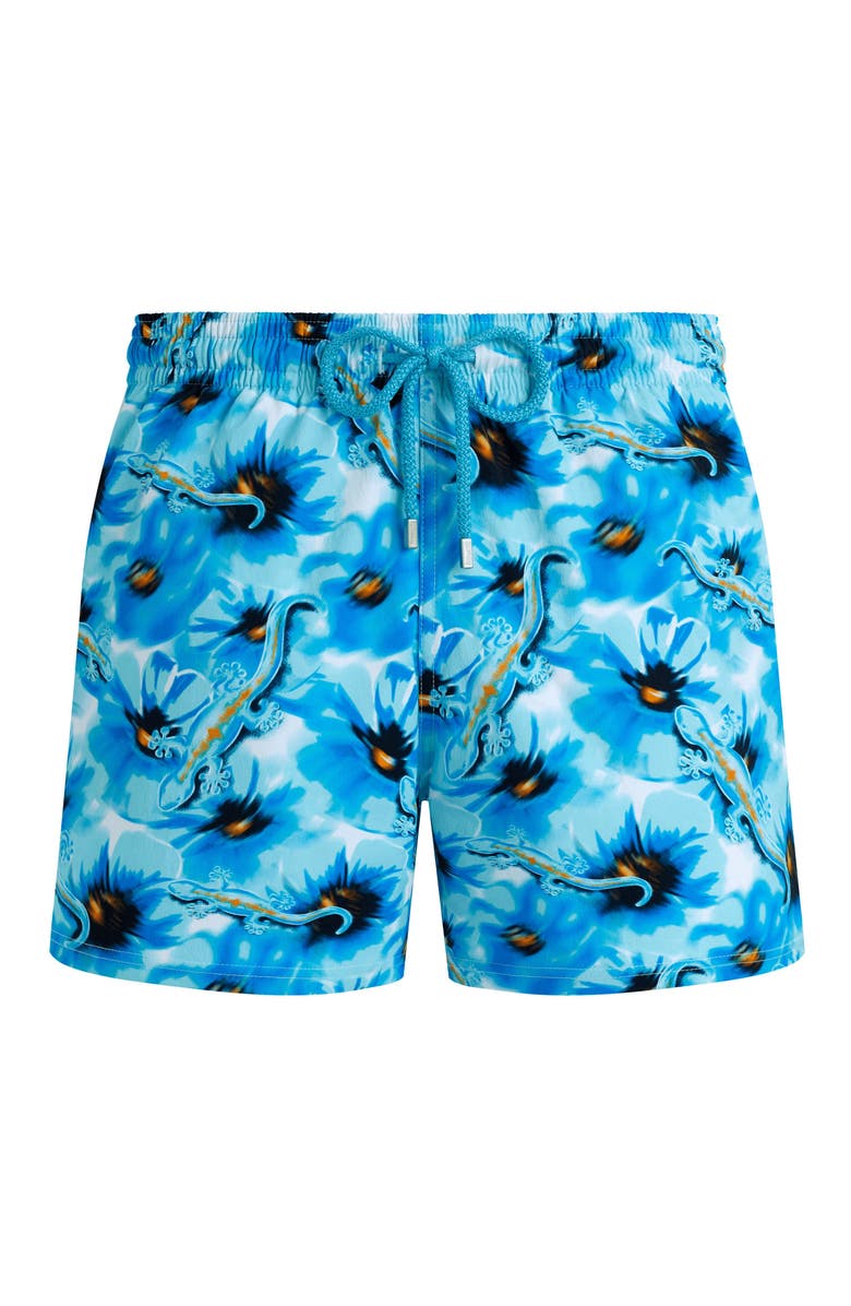 Vilebrequin Men Stretch Short Swim Shorts Poopies and Geckos, Main, color,