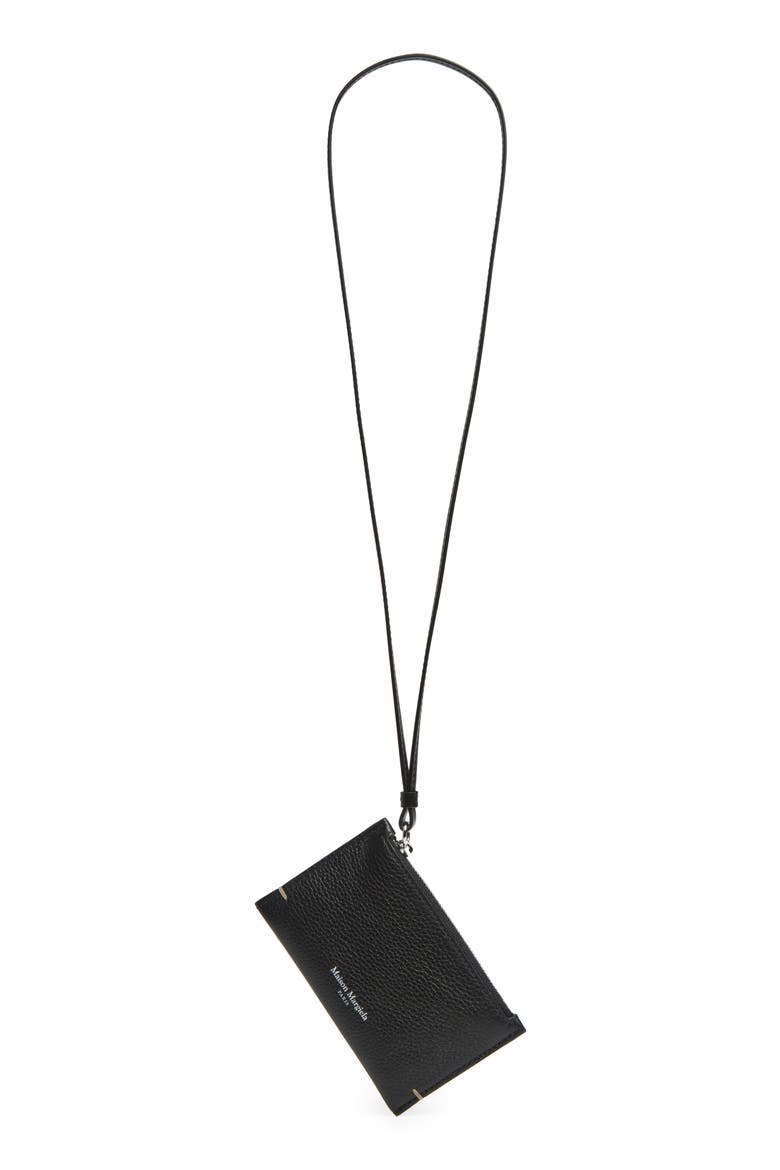 Small MM4 Leather Pouch, Main, color, BLACK/ BLACK/ BLACK