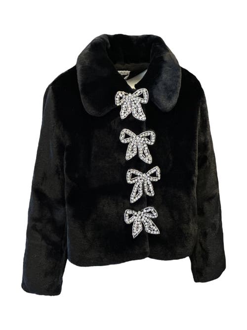 Lola + The Boys Audrey Faux Fur Coat in Black  product