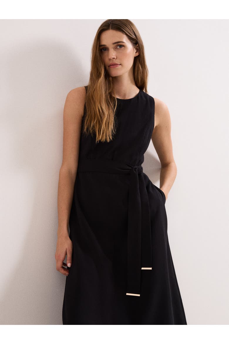 Marta Midi Dress, Alternate, color, Black
